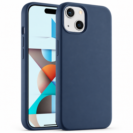 Premium Liquid Silicone Case for Apple iPhone 15 - Navy