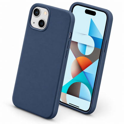 Premium Liquid Silicone Case for Apple iPhone 15 - Navy