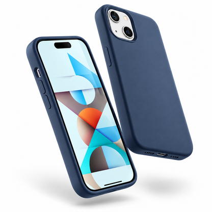 Premium Liquid Silicone Case for Apple iPhone 15 - Navy