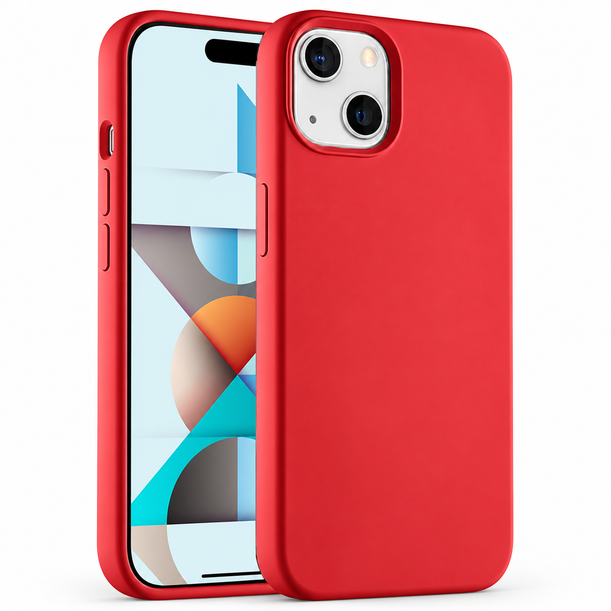 Premium Liquid Silicone Case for Apple iPhone 15 - Red