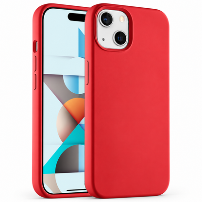 Premium Liquid Silicone Case for Apple iPhone 15 - Red