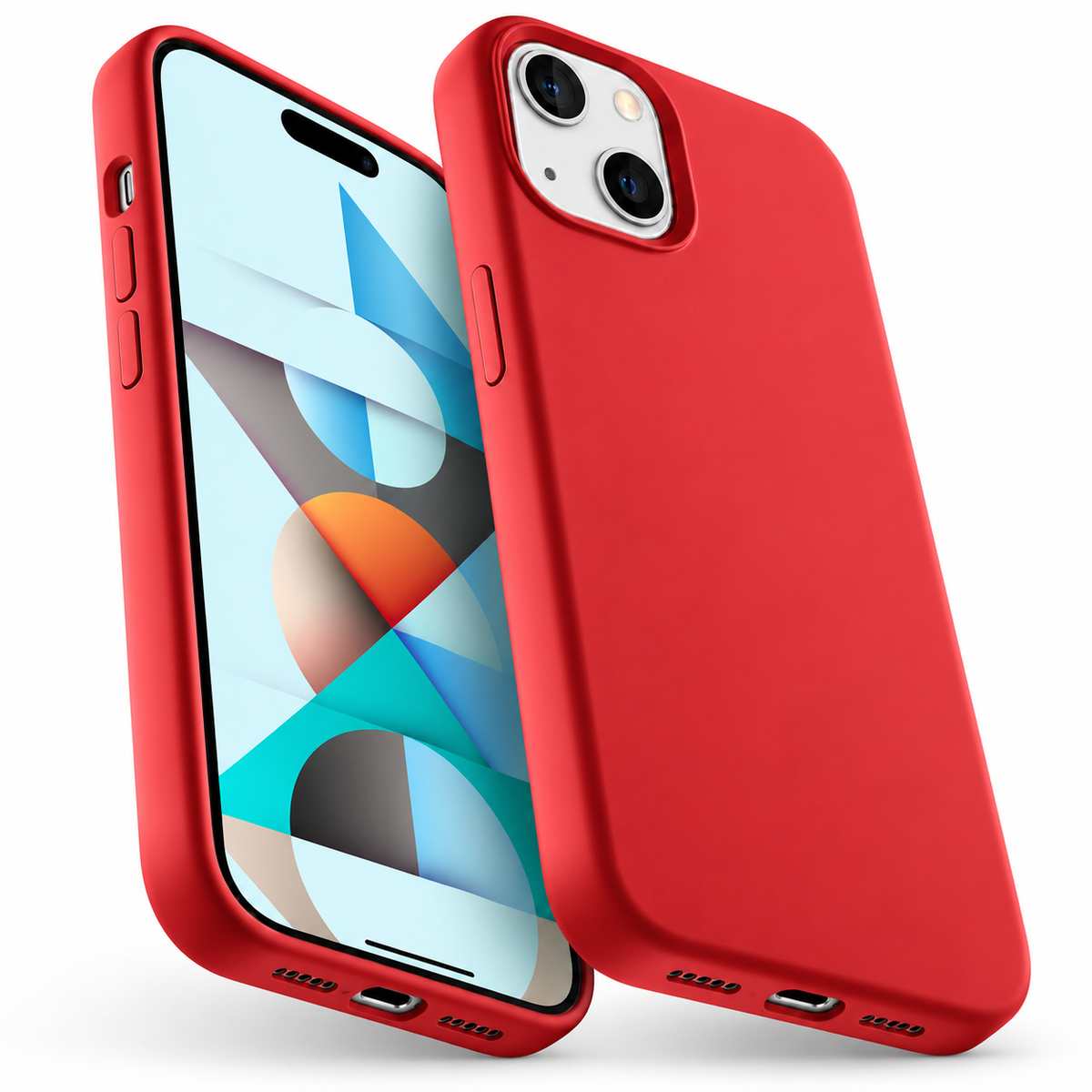 Premium Liquid Silicone Case for Apple iPhone 15 - Red