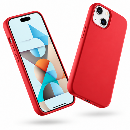 Premium Liquid Silicone Case for Apple iPhone 15 - Red