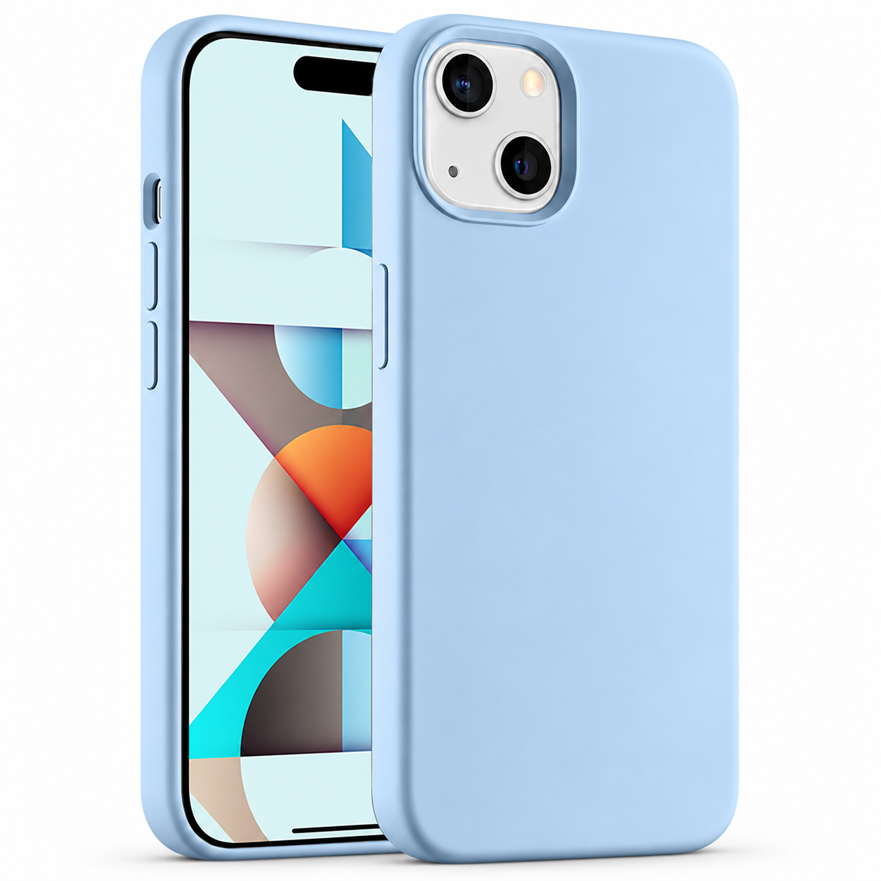 Premium Liquid Silicone Case for Apple iPhone 15 - Light Blue