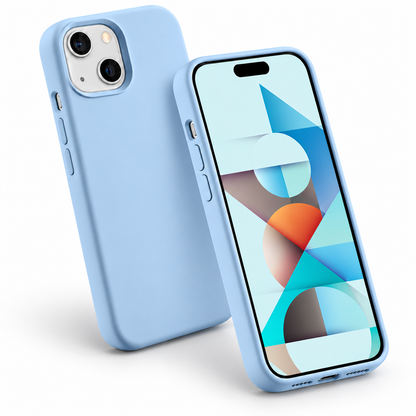 Premium Liquid Silicone Case for Apple iPhone 15 - Light Blue