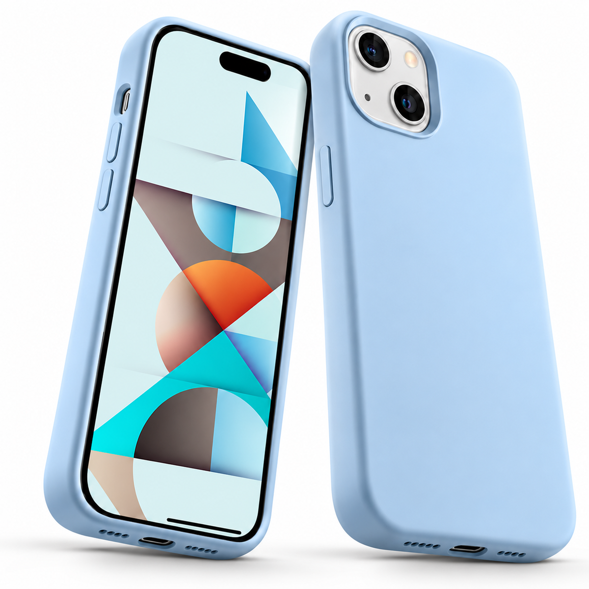 Premium Liquid Silicone Case for Apple iPhone 15 - Light Blue