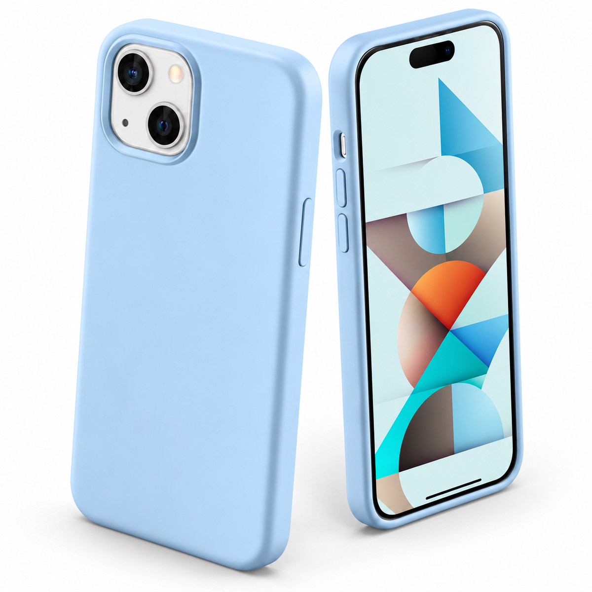 Premium Liquid Silicone Case for Apple iPhone 15 - Light Blue