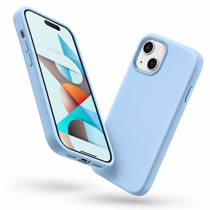 Premium Liquid Silicone Case for Apple iPhone 15 - Light Blue