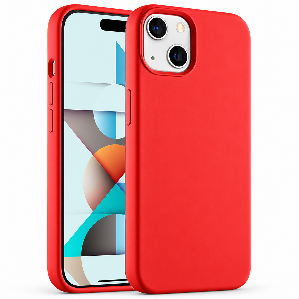 Premium Liquid Silicone Case for Apple iPhone 15 - Orange