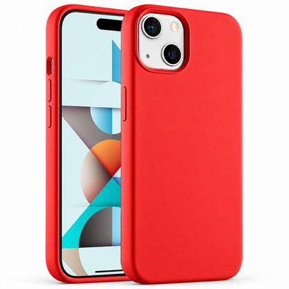 Premium Liquid Silicone Case for Apple iPhone 15 - Orange