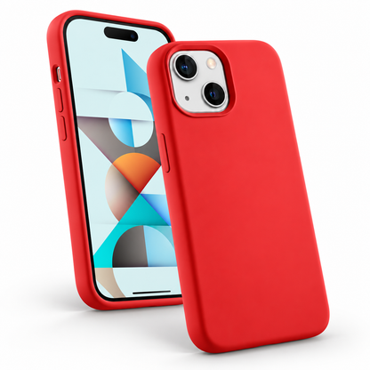 Premium Liquid Silicone Case for Apple iPhone 15 - Orange