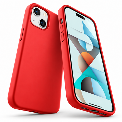 Premium Liquid Silicone Case for Apple iPhone 15 - Orange