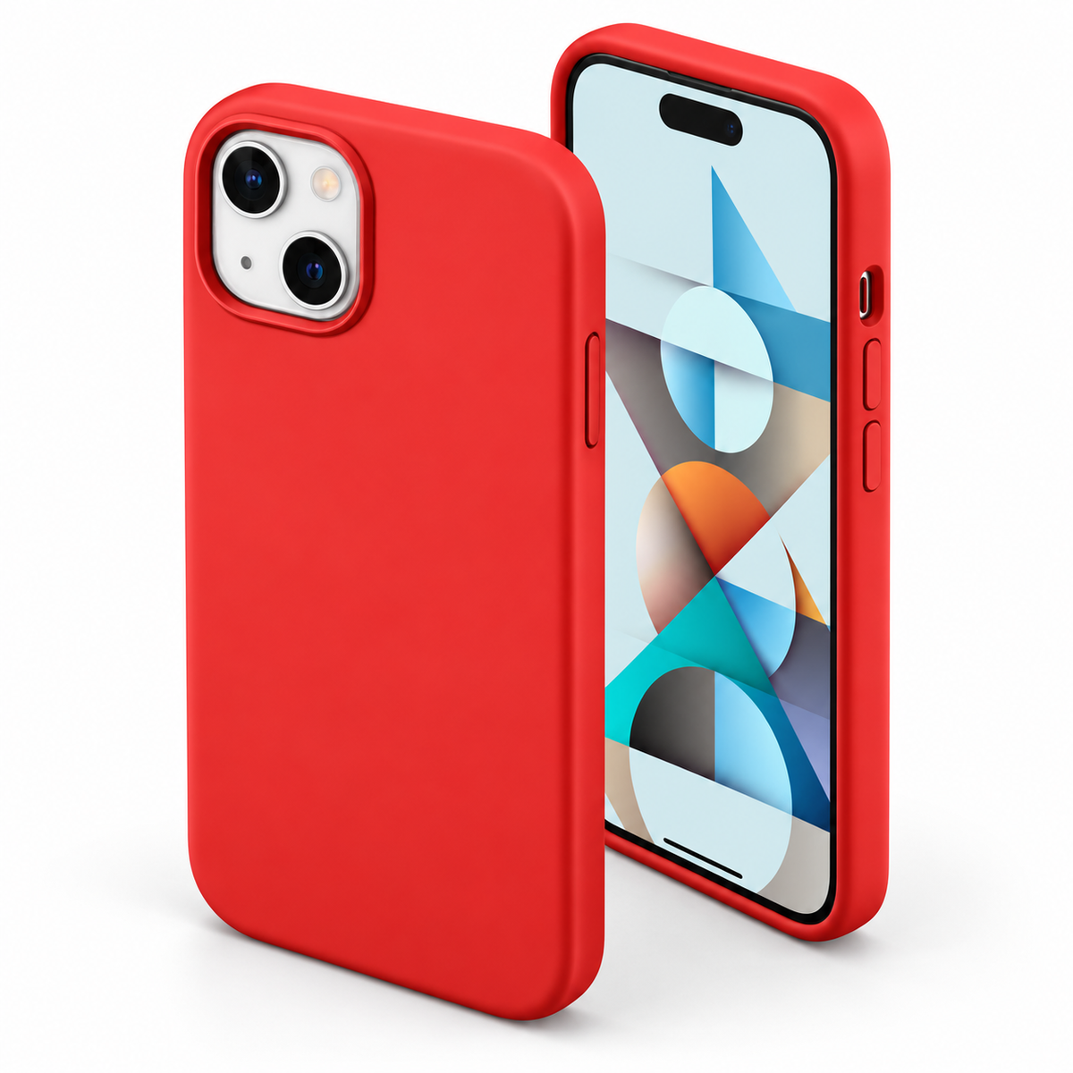Premium Liquid Silicone Case for Apple iPhone 15 - Orange