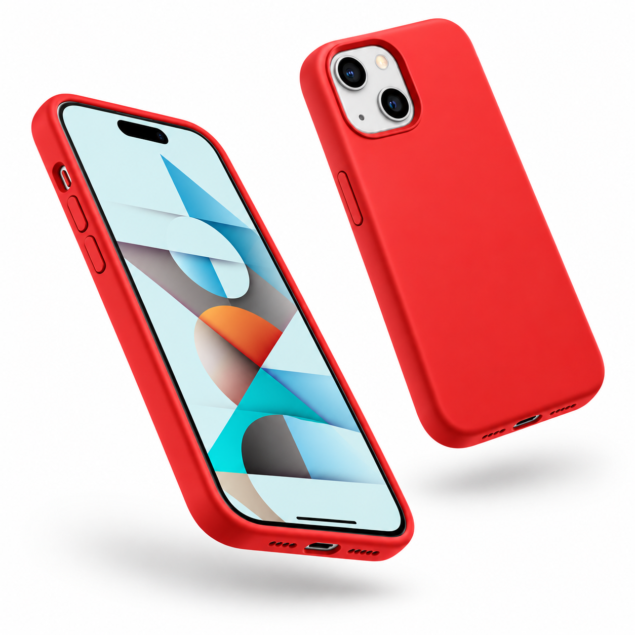 Premium Liquid Silicone Case for Apple iPhone 15 - Orange