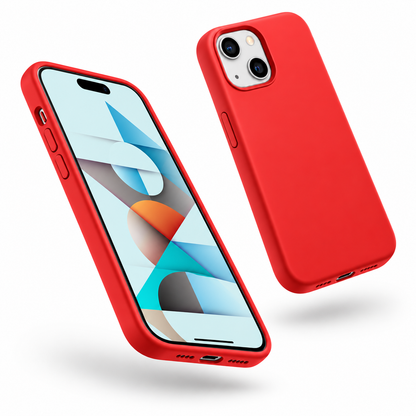 Premium Liquid Silicone Case for Apple iPhone 15 - Orange