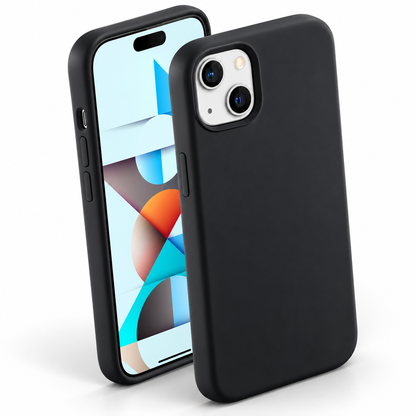 Premium Liquid Silicone Case for Apple iPhone 15 - Black