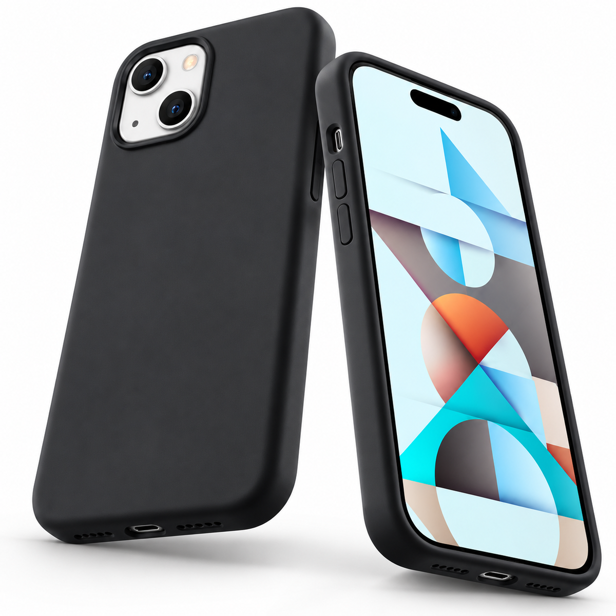 Premium Liquid Silicone Case for Apple iPhone 15 - Black