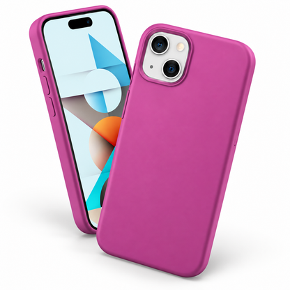 Premium Liquid Silicone Case for Apple iPhone 15 - Hot Pink