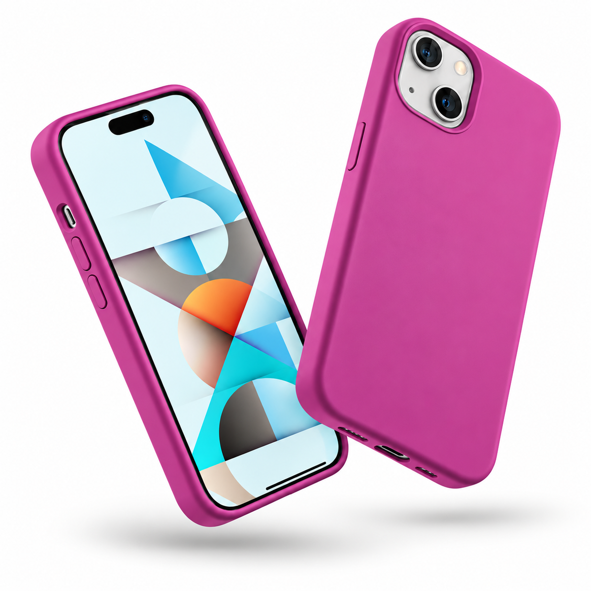 Premium Liquid Silicone Case for Apple iPhone 15 - Hot Pink