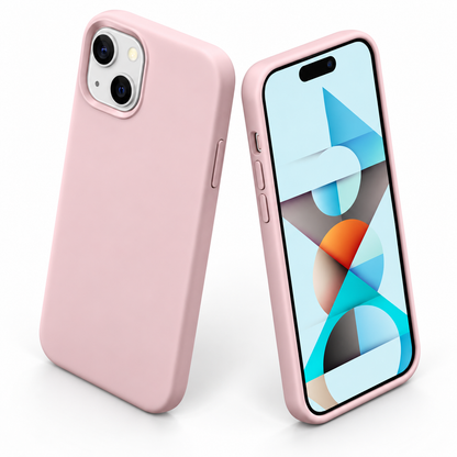 Premium Liquid Silicone Case for Apple iPhone 15 - Rose Gold
