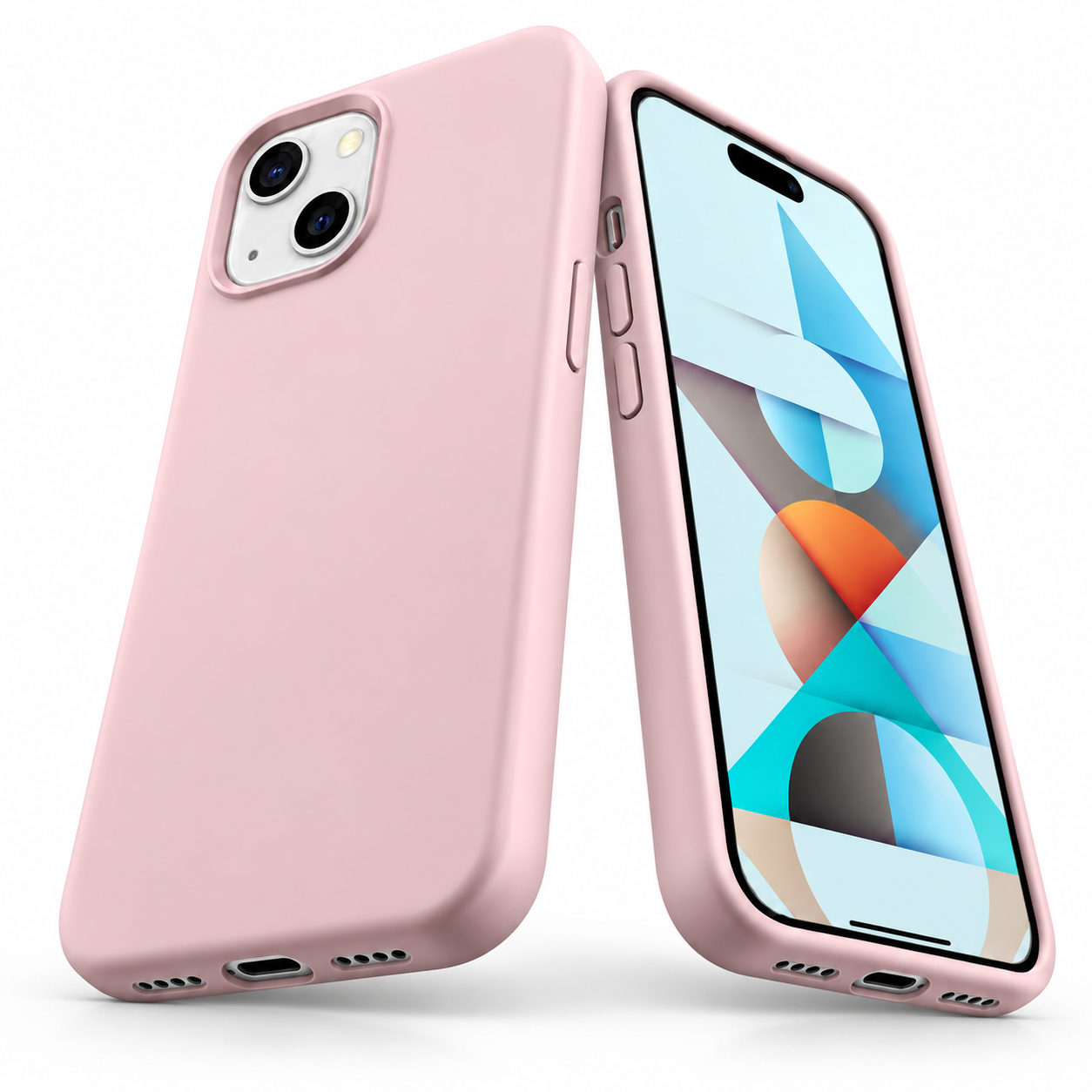 Premium Liquid Silicone Case for Apple iPhone 15 - Rose Gold