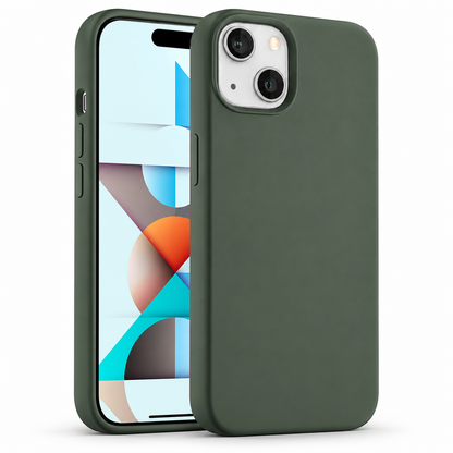 Premium Liquid Silicone Case for Apple iPhone 15 - Hunter Green