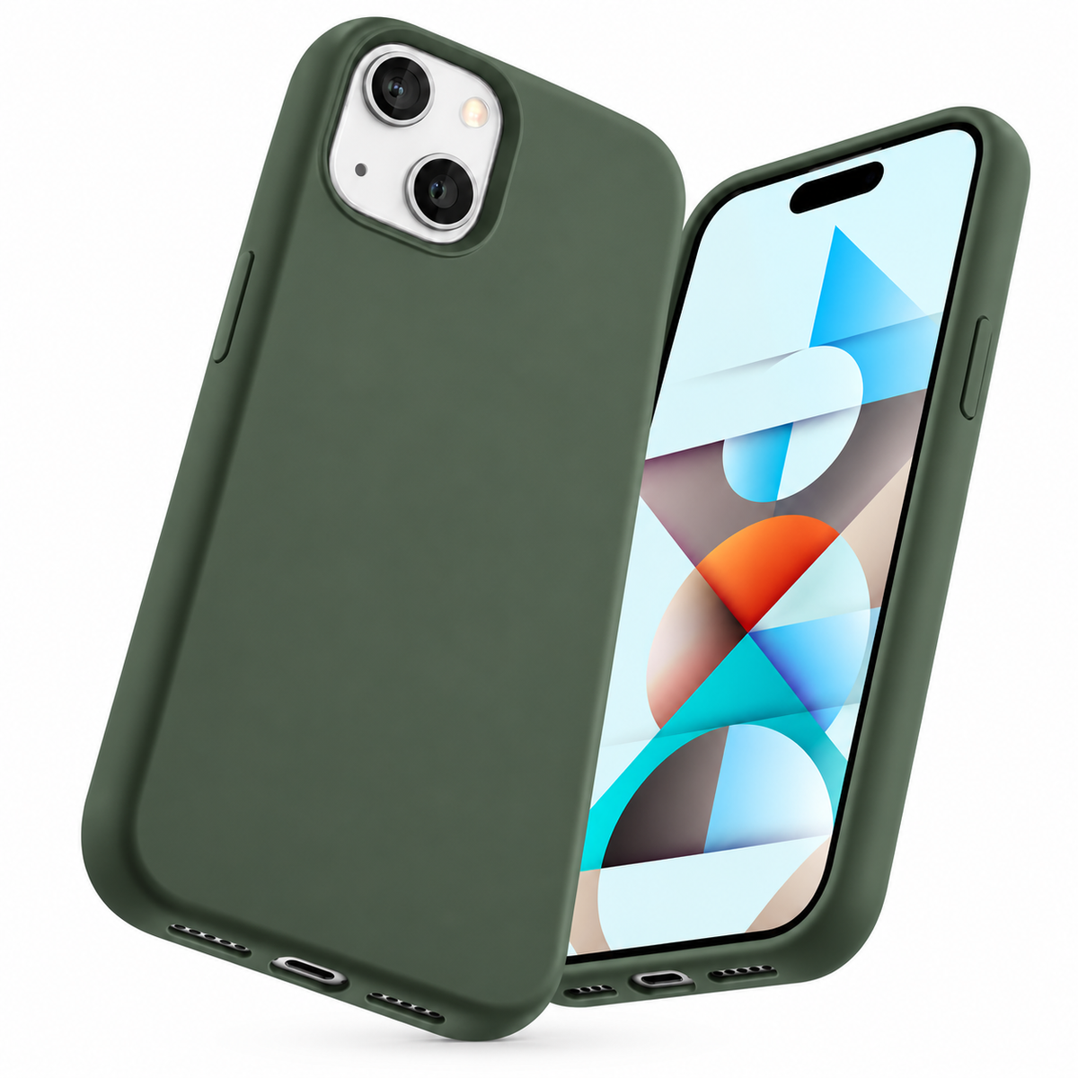 Premium Liquid Silicone Case for Apple iPhone 15 - Hunter Green