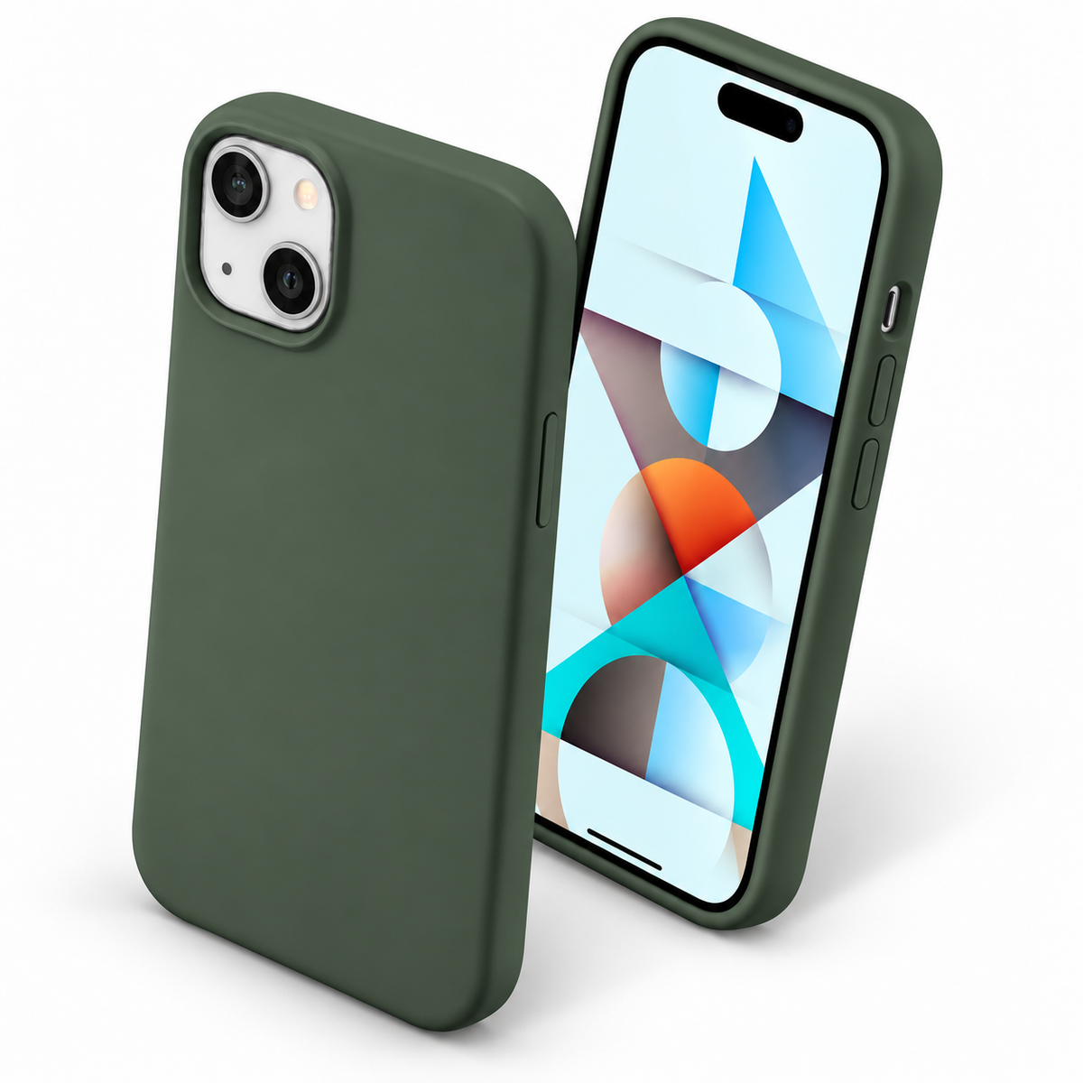 Premium Liquid Silicone Case for Apple iPhone 15 - Hunter Green