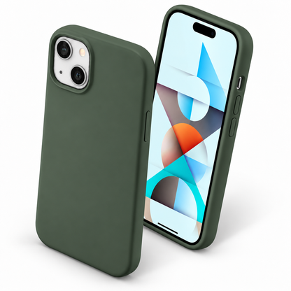 Premium Liquid Silicone Case for Apple iPhone 15 - Hunter Green