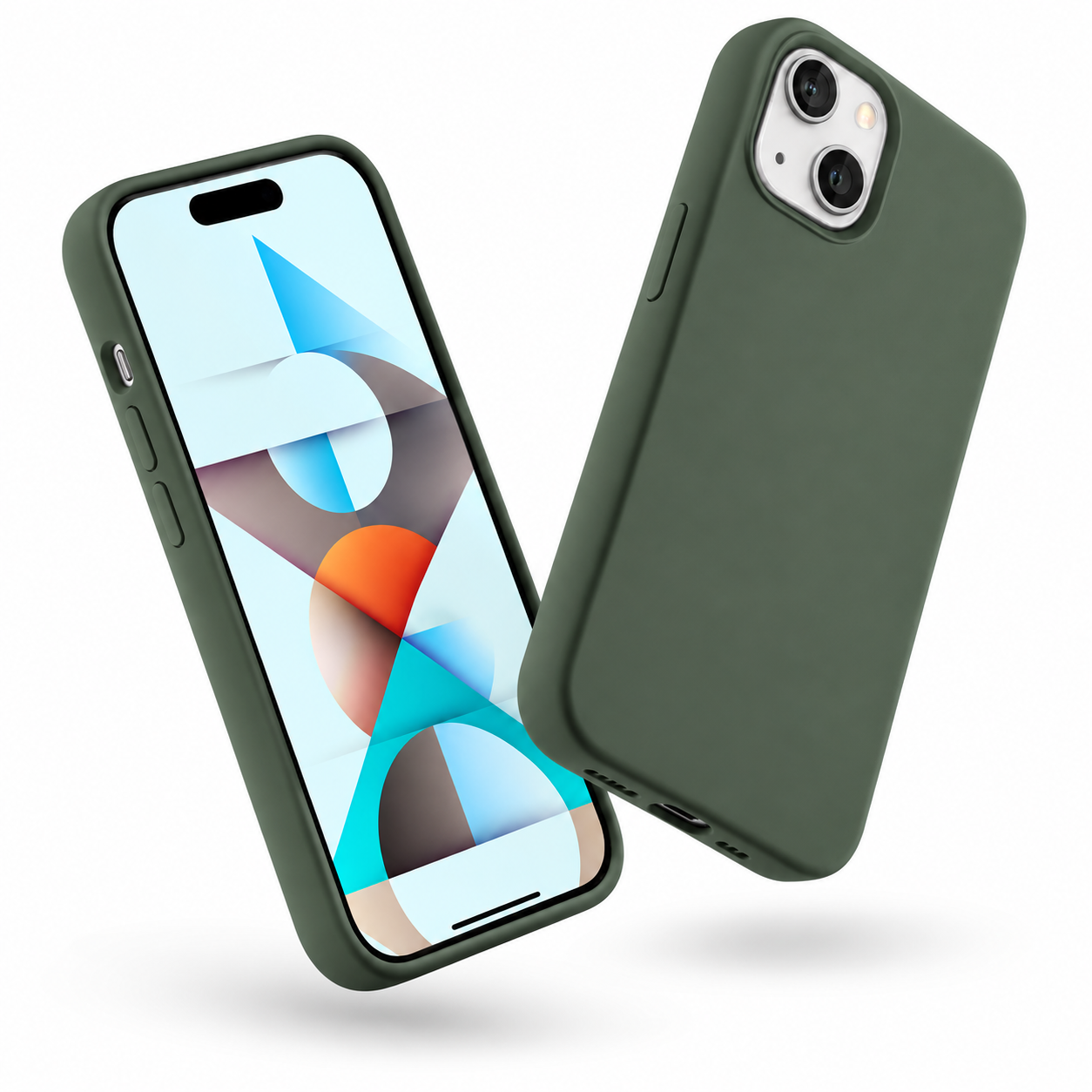 Premium Liquid Silicone Case for Apple iPhone 15 - Hunter Green