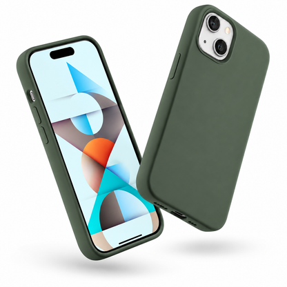 Premium Liquid Silicone Case for Apple iPhone 15 - Hunter Green