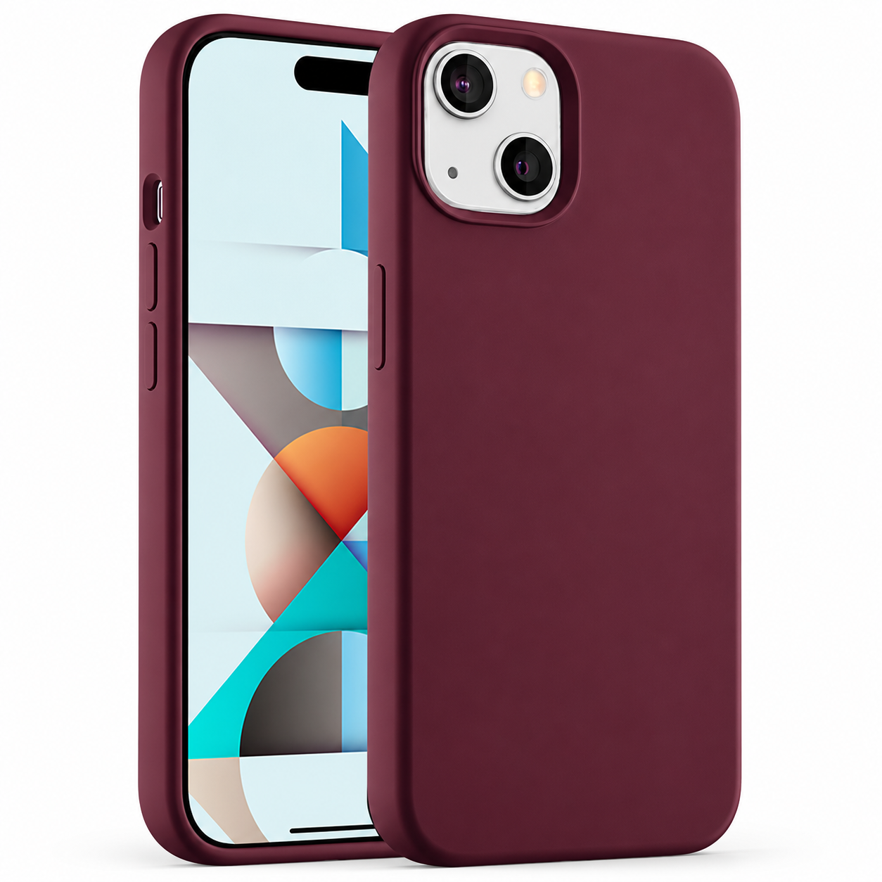 Premium Liquid Silicone Case for Apple iPhone 15 - Wine