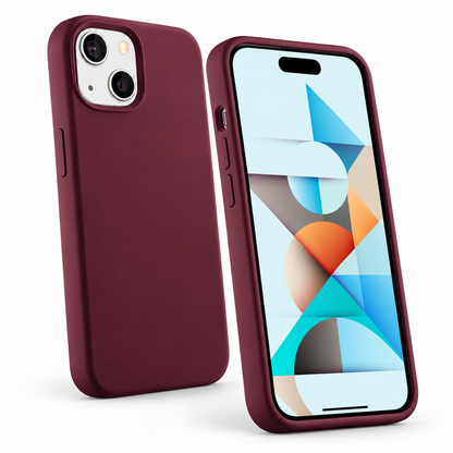 Premium Liquid Silicone Case for Apple iPhone 15 - Wine