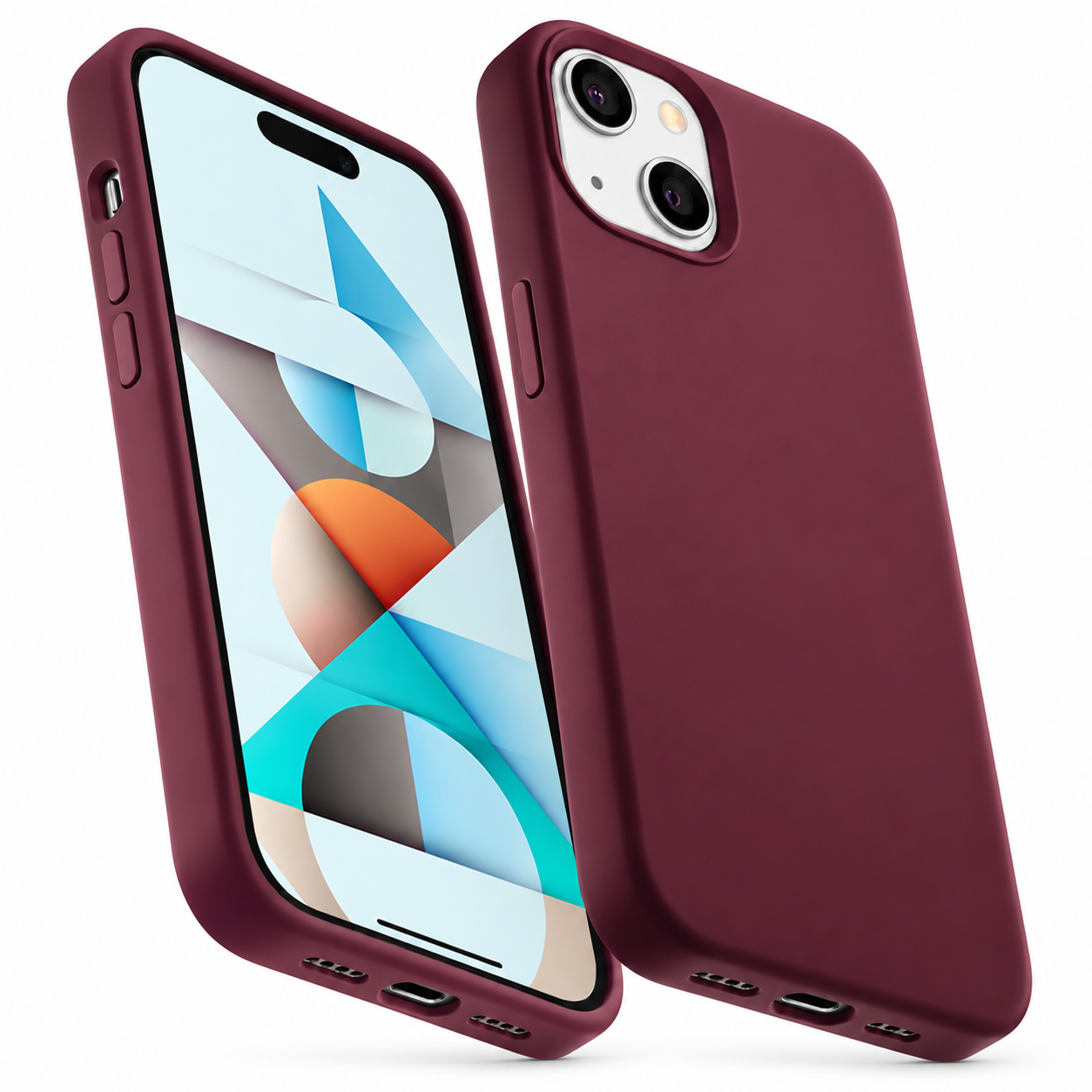Premium Liquid Silicone Case for Apple iPhone 15 - Wine