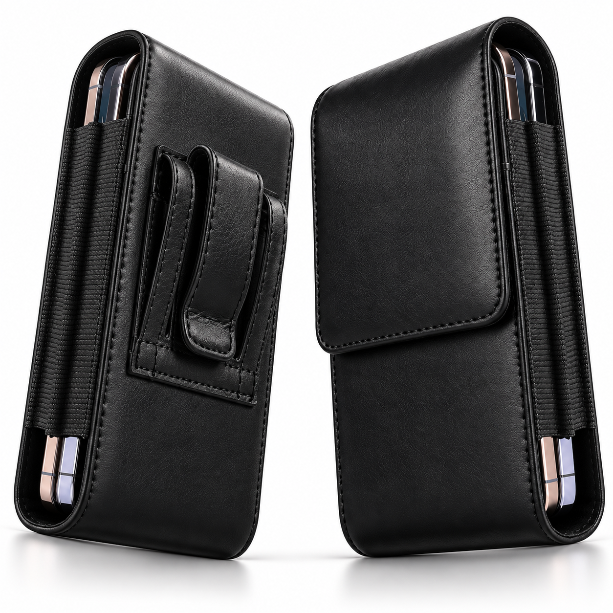 Black Belt Pouch Vertical w/ Swivel Clip S613V for Apple iPhone 15