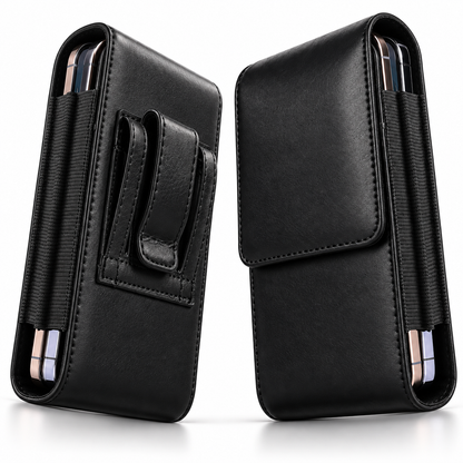 Black Belt Pouch Vertical w/ Swivel Clip S613V for Apple iPhone 15