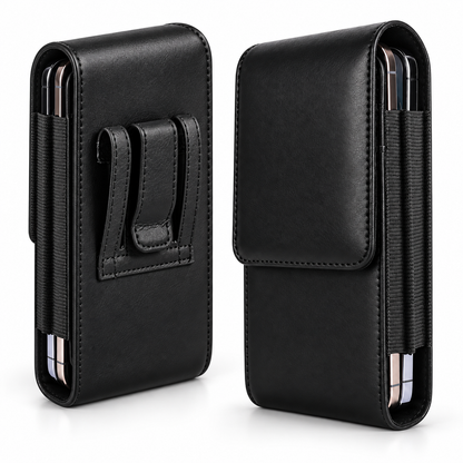 Black Belt Pouch Vertical w/ Metal Clip S609V for Apple iPhone 15
