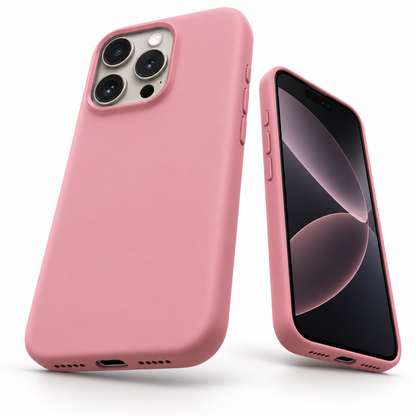 Premium Liquid Silicone Case for Apple iPhone 13 Pro Max - Light Pink - side profile product view
