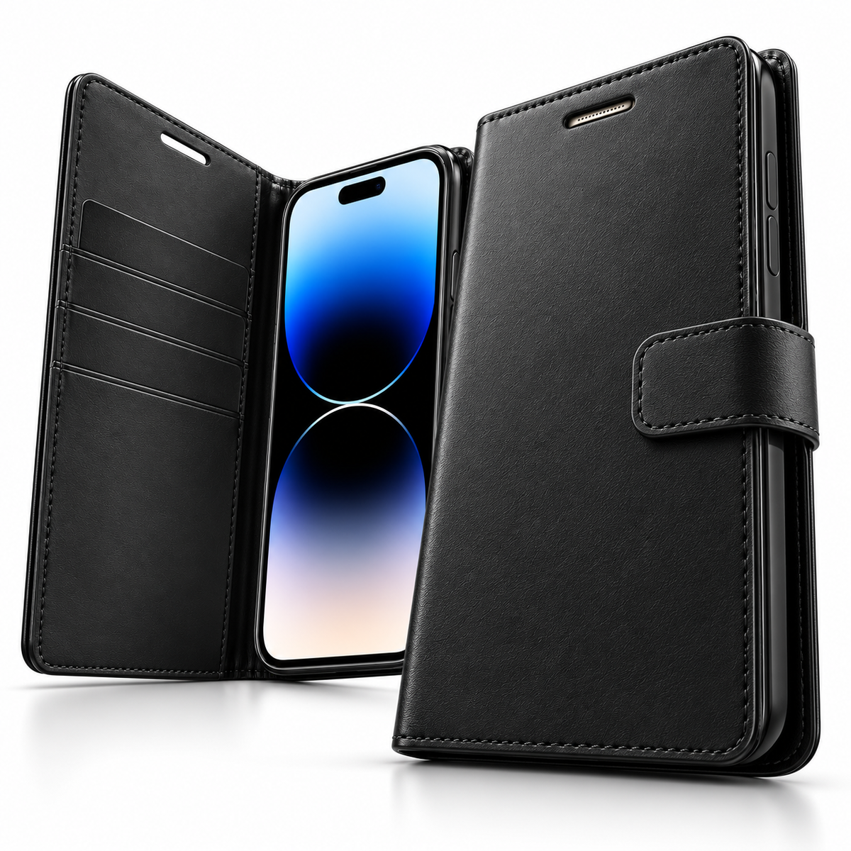 Goospery BlueMoon Wallet Case for Apple iPhone 15 - Black