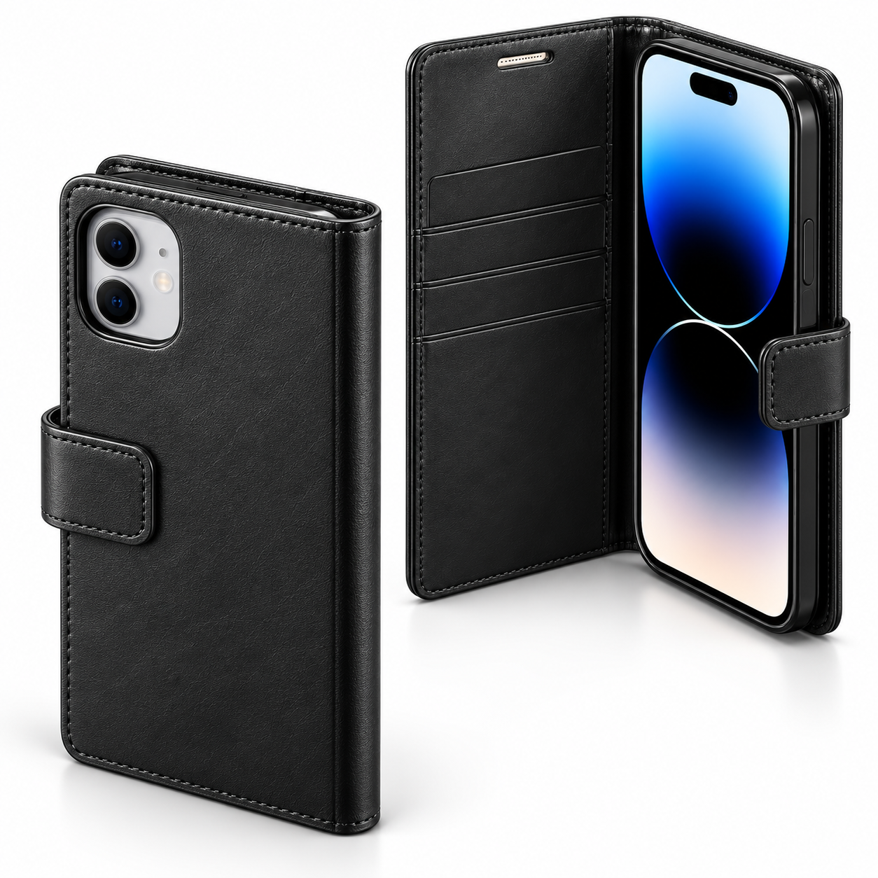 Goospery BlueMoon Wallet Case for Apple iPhone 15 - Black