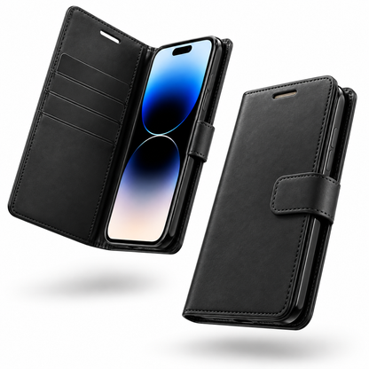 Goospery BlueMoon Wallet Case for Apple iPhone 15 - Black