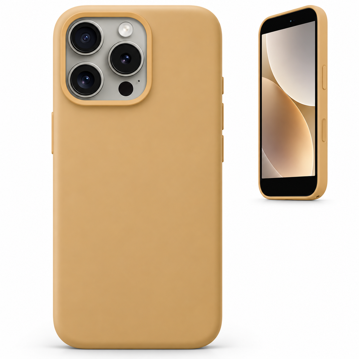 Premium Liquid Silicone Case for Apple iPhone 14 Pro Max - Brown - main product view