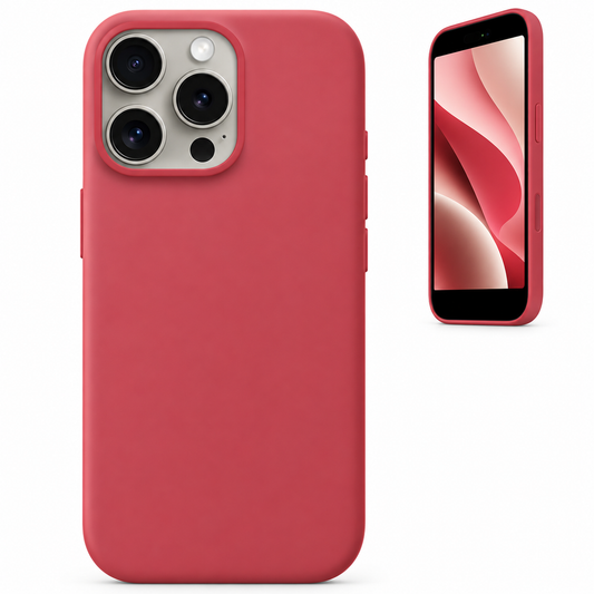 Premium Liquid Silicone Case for Apple iPhone 15 Pro - Wine - main product view