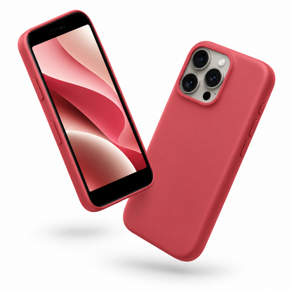 Premium Liquid Silicone Case for Apple iPhone 13 Pro Max - Wine - close-up design view