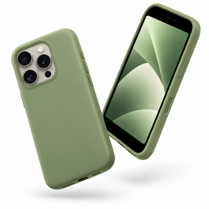 Premium Liquid Silicone Case for Apple iPhone 13 Pro Max- Hunter Green - angled product view