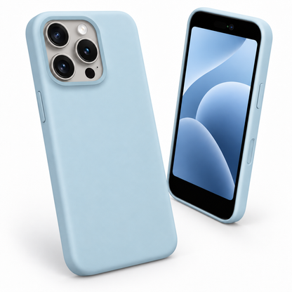 Premium Liquid Silicone Case for Apple iPhone 13 Pro Max - Light Blue - alternate product view
