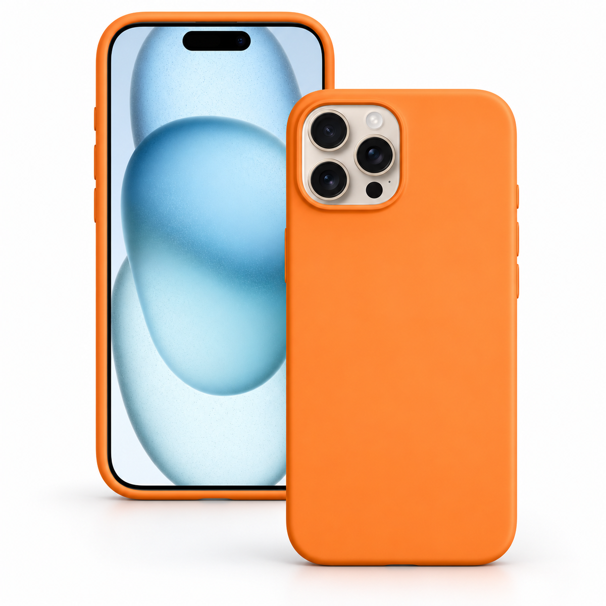 Premium Liquid Silicone Case for Apple iPhone 14 Pro Max - Orange - main product view