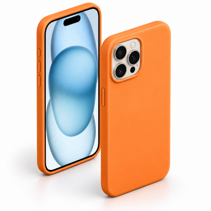 Premium Liquid Silicone Case for Apple iPhone 14 Pro - Orange - alternate product view