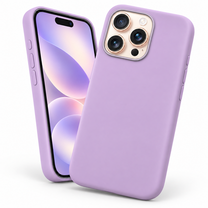 Premium Liquid Silicone Case for Apple iPhone 14 Pro Max - Light Purple - side profile product view