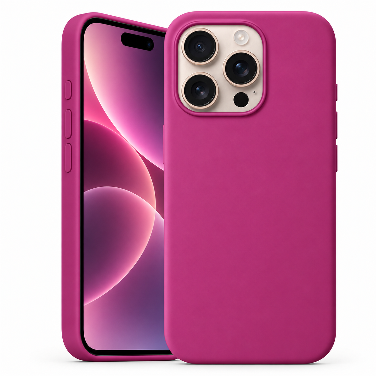 Premium Liquid Silicone Case for Apple iPhone 14 Pro - Hot Pink - main product view